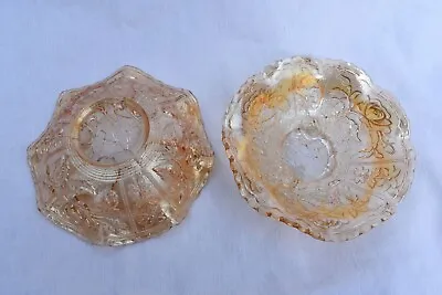Buy 2 Carnival Glass Bowls Dishes Amber Sweet Bowls • 5£