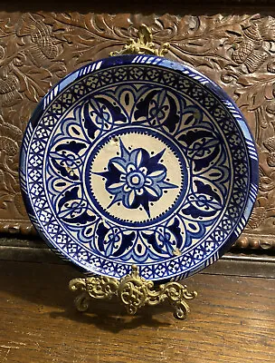 Buy Antique Moroccan Pottery Plate - Safi Hand Painted Pottery Plate - Rare • 64.99£