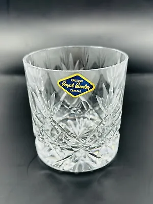 Buy Vintage Royal Brierley Crystal  BRAEMAR  Whiskey Glass / Tumbler Tall • 19£