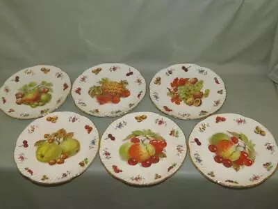 Buy 6 Hammersley Autumn Fruits Pattern Bone China Salad Plates 8  • 20£