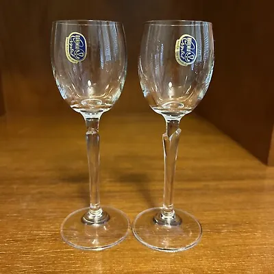 Buy Pair Of Bohemia Crystal Lilly Stemmed Cordial Liqueur Glasses • 6.22£
