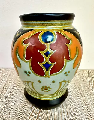 Buy Gouda Holland Pottery Vase Art Nouveau Style Vintage Stunning Condition 15.5cm • 0.99£
