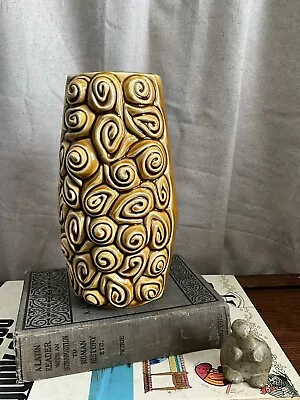 Buy Sylvac Harmony Amber Swirl Vase Style 4306 Made In Uk Decorative Pottery • 18£