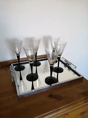 Buy Original Art Deco Champagne Glasses ~ C.1930 • 42£