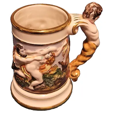 Buy Antique Capodimonte Keramos Italy Porcelain Decorative Tankard / Mug • 19.99£
