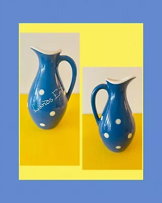 Buy Devon Blueware Sandygate Pottery Blue Polka Dots/Domino Vase Lands End Cornwall • 6.22£