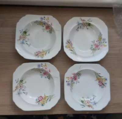 Buy Shelley ‘Wild Flowers’ 13668 Set Of 4 Bowls. Mint Condition  • 20£