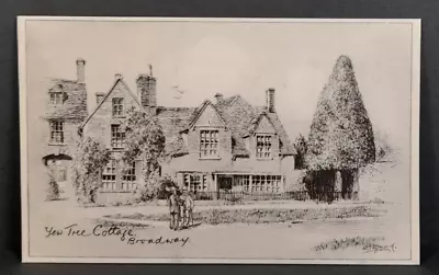 Buy Yew Tree Cottage Broadway Worcestershire POSTCARD Hills Crown Pottery & Art Shop • 1.99£