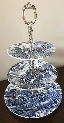 Buy Vintage Myott  Royal Mail  Hand Engraving  Staffordshire Ware 3 Tier  Cake Stand • 20£