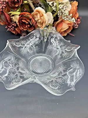 Buy Large Clear Glass Fenton Bowl  12 X 4 Inches Vintage • 26.96£