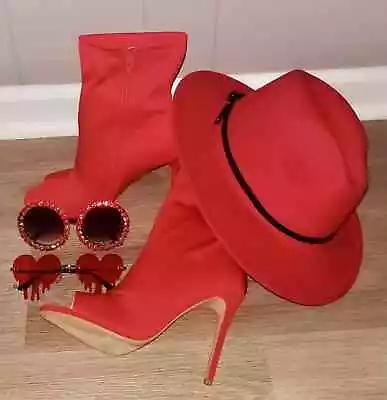 Buy Red Shoes & Hat 2pc/set • 86.30£