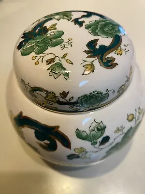 Buy Vintage Mason's Patent Ironstone China Chartreuse Ginger Jar With Lid England  • 47.58£