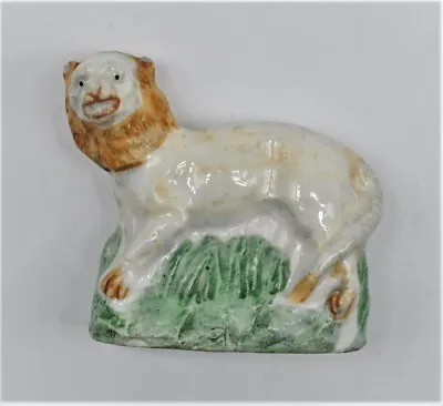 Buy Rare 18th C Staffordshire Stoneware Lion Pearlware Figurine • 468.60£