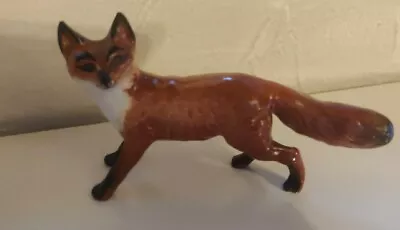 Buy Vintage Beswick Standing Fox Figurine With Black Tipped Tail & Glazed Finish.  • 5.99£