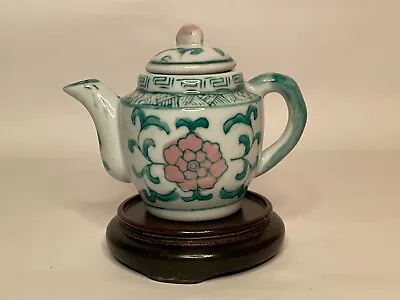 Buy Vintage Chinese Porcelain Mini Teapot Height 7cm • 25£