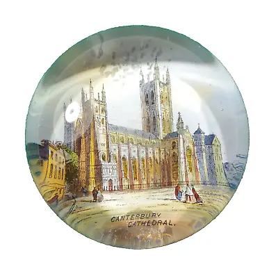 Buy Canterbury Cathedral Paperweight Glass 19thC Antique As Seen Condition Hand Tint • 29£