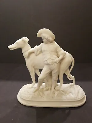 Buy Antique C.1880's Copeland  Greyhound/Whippet Dog & Boy Parian Ware 7.25  Marked • 472.67£