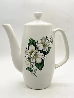 Buy Vintage Sylvac Ware Ceramic Coffee Pot White Flower Design Mid Century • 24.99£