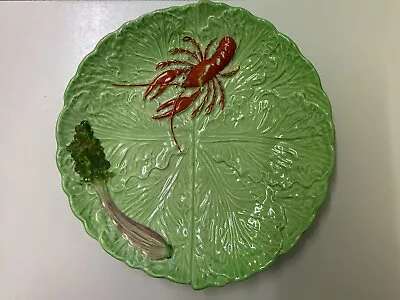 Buy Vintage Carlton Ware Lobster Side Salad Green Lettuce Leaf Plate 7 1/2” Diameter • 21£