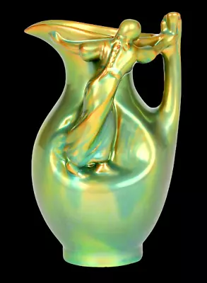 Buy Art Nouveau Zsolnay Lajos Mack Eosin Ceramic Nymphs Art Nouveau Vase Circa 1920s • 496.58£