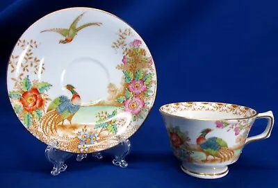 Buy English Sutherland Bone China Cup & Saucer In Exotic Pattern • 38.35£