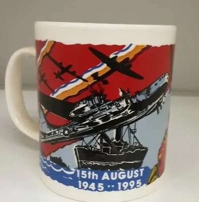 Buy VJ Day 50th Anniversary Mug 1945-1995 WW2 Memorial Staffordshire Pottery England • 8.99£