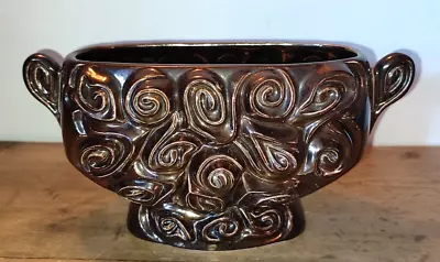 Buy SylvaC Harmony Swirl Mantle Vase Planter Copper Lustre 4505 • 9.99£