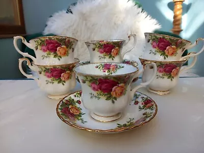 Buy Vintage Royal Albert China Old Country Roses Set Of 6 Tea Cups And Saucers  • 20£