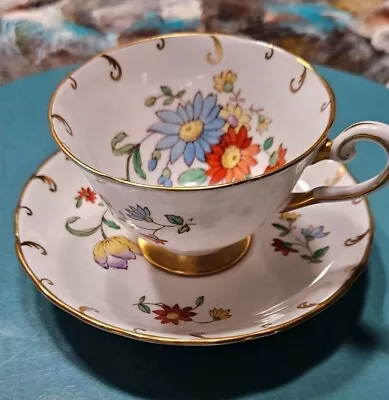 Buy Stunning TUSCAN Fine English Bone China Teacup & Saucer In Vibrant Colors -C8945 • 23.35£