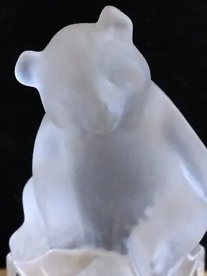 Buy Goebel Polar Bear 24% Lead Crystal Frosted Figurine Germany Height 9.5cm  • 12.99£