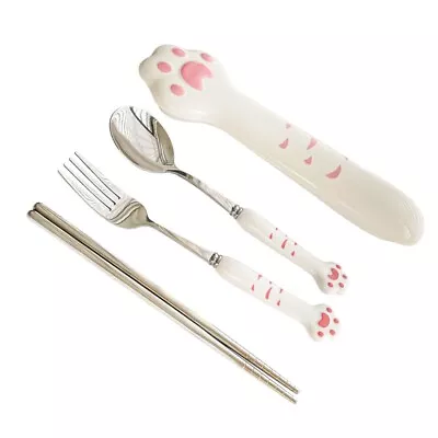 Buy Ceramic Tableware Set Spoon Fork Chopstick Set  For Student Children • 6.91£