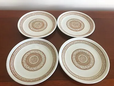 Buy Vintage Biltons - Brown Circles On Ivory -  6 1/2  Side Plates X 4 • 10£