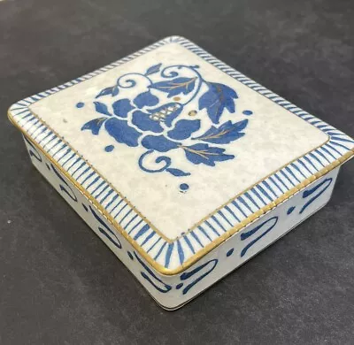 Buy Vintage Bursley Ware Charlotte Rhead England Porcelain Jewelry Box Trinket Box • 23.63£