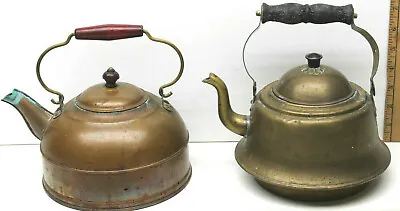 Buy Vintage Revere Ware Solid Copper Tea Pot Teapot W/ Wood Handle+Brass Teapot  • 37.92£