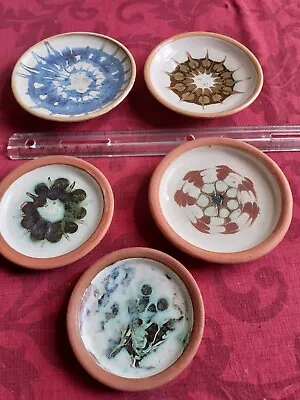 Buy Vintage Handmade Pottery Coasters/plates By JD Swansea X5 • 15£