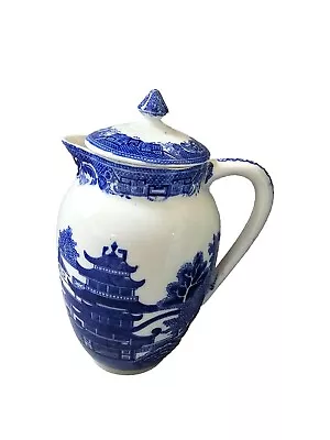 Buy Vintage 1930s StyleOne-Pint Adderley Ware Old Willow Blue & White China Milk Jug • 18£