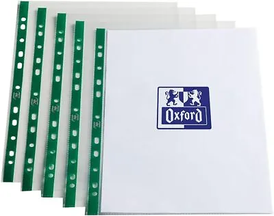 Buy Oxford, Premium Punched Pockets A4, Glass Clear, 200 Poly Pockets • 22.44£