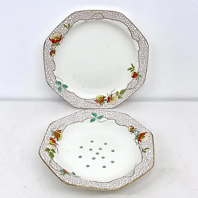 Buy Vintage Royal Staffordshire Pottery Wilkinson Ltd Draining Dish And Plate • 17.59£