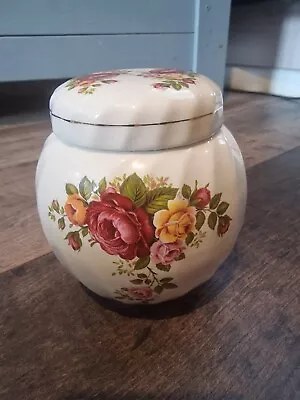 Buy Lovely Vintage Sadler Ginger Jar With A Lid.  Rose Floral Design . • 15£