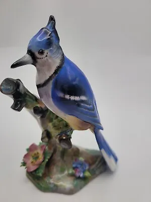 Buy Royal Adderley American Blue Jay Figurine Floral Made In England Bone China • 12.69£