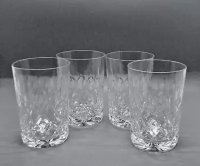 Buy 4 X CUT CRYSTAL 11cm WEIGHTED WHISKY/WATER GLASSES • 12.95£