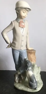 Buy Stunning Nao/lladro Porcelain Figure Boy With Dog • 9.99£