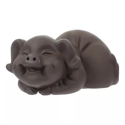 Buy  Animal Figurines Pig Shape Tea Pet Decoration Ornament Delicate • 15.48£