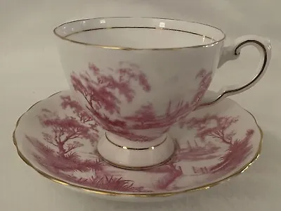 Buy TUSCAN Tea Cup Saucer Fine English Bone China Set Pink Gold Floral Arcadia D1845 • 54.80£