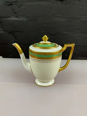 Buy RARE Minton Green And Gold Coffee Pot 7  High Display Only • 59.99£