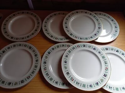 Buy 8 X Vintage Royal Doulton Bone China  TAPESTRY 10.5   Dinner Plates TC1024 • 40£