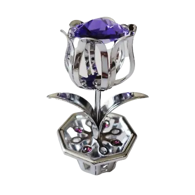 Buy Crystocraft Purple Tulip Crystal Ornament With Swarovski Elements Gift Boxed  • 14.99£