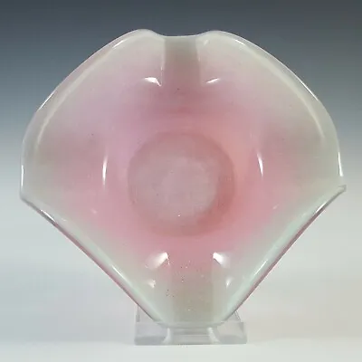 Buy SIGNED Vasart Pink & Green Mottled Glass Bowl B043 • 20£