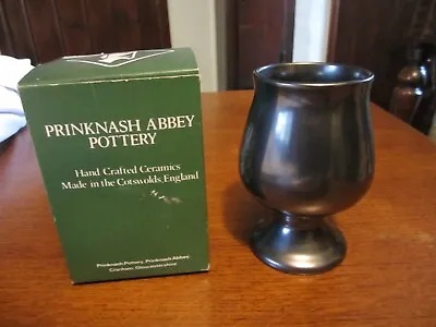 Buy Vintage Boxed Prinknash Pottery Goblets - Gun Metal Grey • 4£