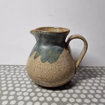 Buy Studio Pottery Creamer/Milk Jug. Brown With Blue Design • 7.51£
